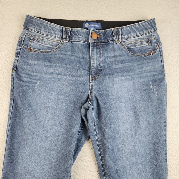 Democracy Indigo Ankle Skimmer Skinny Jeans Womens 16 Ab Solution Mid Rise Blue - Picture 9 of 13